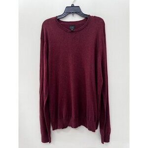 14th union burgundy crewneck pullover sweater size large